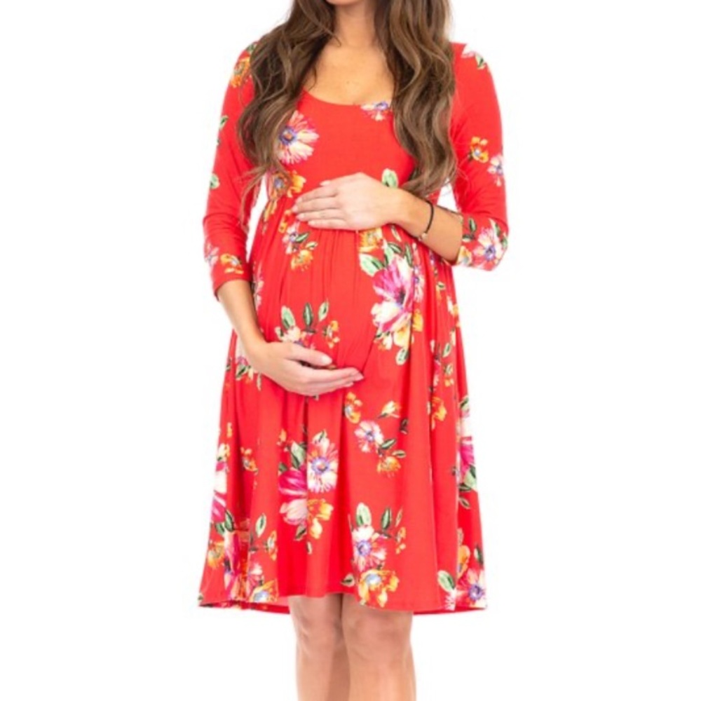 🎉HP🎉 Mother bee Maternity babydoll floral dress